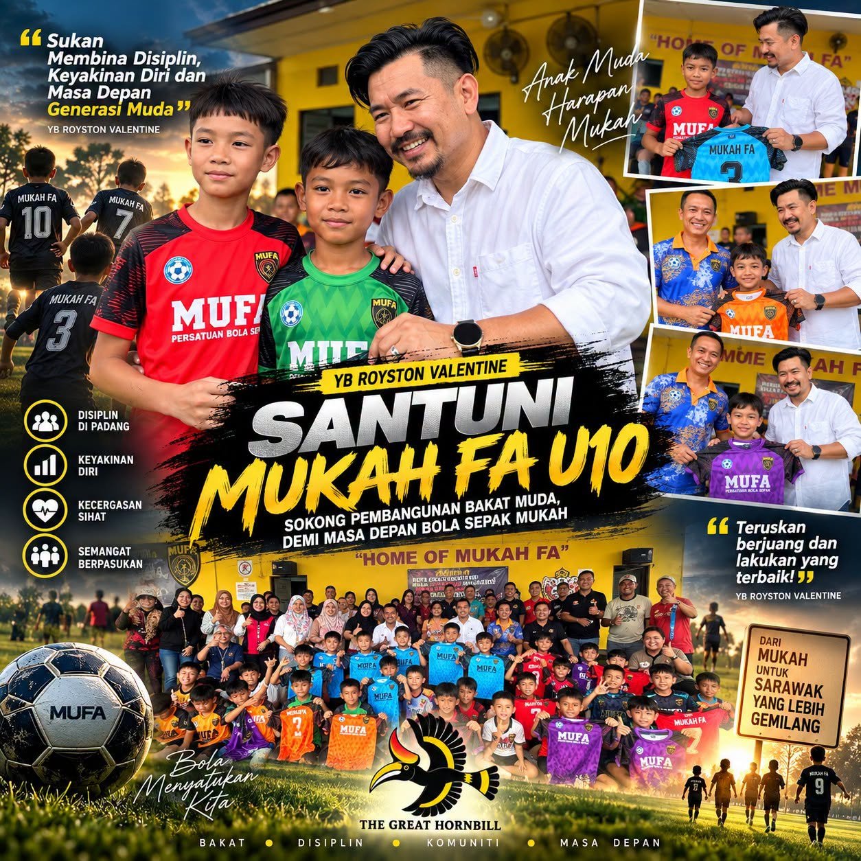 YB Royston Santuni Mukah FA U10, Suntik Semangat Generasi Pelapis Bola Sepak Mukah